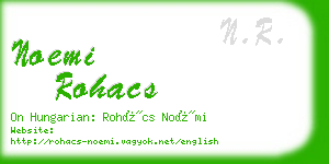 noemi rohacs business card